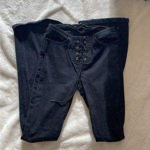Lace up bell bottoms
